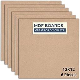 Bright Wood Craft 12 Inch X 12 Inch MDF Board Sheet | Japanese Ash Wood Veneer | Ideal for Art & Craft | Durable & Versatile | Pack of 6 (30 cm x 30 cm)-image-50