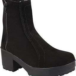 Womens Casual Solid Mid Top Heeled Boots-image-34