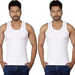 Mens Parka Cotton Vest, Pack of 2 (100 cm) White-picture-11