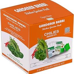 Chilies DIY Kit.Perfect for Home Garden, Includes – (Sweet Pepper, Capsicum Green, Chilli Green) Grow Bags or Fertilizer-image-35