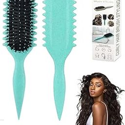 Curly Hair Brush, Hair Brush, Strong and Durable Hair Brush for Women Green Bristle Detangler for Combing Shaping and Defining Curls-picture-19