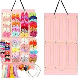 Abhaymart Baby Girl Headbands Storage Holder, Felt Wall Hanging Organizer for Hair Clips, Rainbow Hairbow Storage Holder Hanging Hair Accessories Organiser Hair Storage Organiser - 1 pc, Multi Color.-22