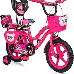 HI-FAST 14 inch Kids Cycle for Boys & Girls 2 to 5 Years with Back Seat & Training Wheels (95% Assembled), (Pink)-18