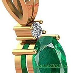 13.00 Carat Lab Certified Natural Emerald Loose Gemstone Panna Gold Plated Pendant Locket for Men and Women (Astrological Purpose)-image-68