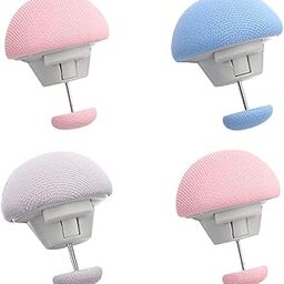 Blue Denko *Duvet Clips Mushroom Duvet Cover Pins Quilt Fixer Duvet Fasteners Holder Clip Cotton Cloth Clips (Multicolor, Pack of 4)-image-11