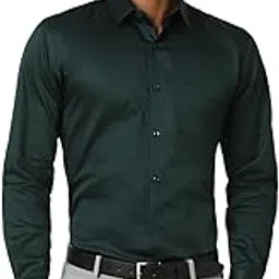 peter england Men 100% Cotton Premium Solid Slim Fit Full Sleeve Party Shirt-picture-4