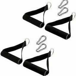 2 Pairs Premium Exercise Pull Handle Resistance Bands Handles with Solid Locks,Soft Foam Wrapped Heavy Duty Handles with Strong Nylon Belt Grips Fitness Strap for Yoga Exercise Gym Resistance Training-image-47