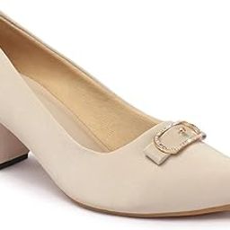 Women Comfortable Block Heel Pointed Toe Slip On Fashion Shoes for Party, Office use, Casual use-image-99