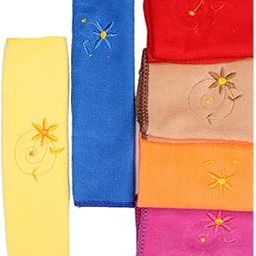 Soft Embroidery Face Hanky for Girls and Women, Set of 6Pcs (Multicolor)-18