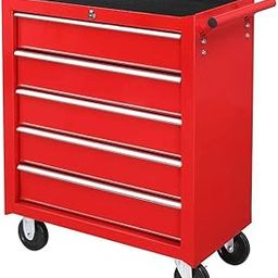 Mann Mart‚Heavy-Duty Rolling Tool Chest: 5-Drawer Organizer with Lock, Cushioned Top & Liners for Secure & Organized Tool Storage-image-32