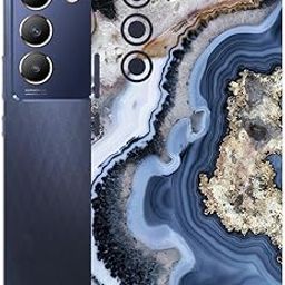 AtOdds Mobile Skin Sticker Wrap | Compatible for VIVO T3 (5G) | Scratchproof Matte Finish | Full Coverage for All Sides & Camera Protection (Floor Marble)-picture-14