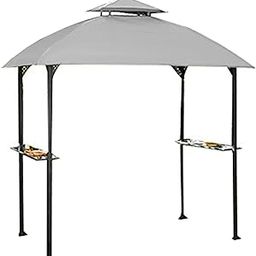 Garden Winds Replacement Canopy for The Windsor Grill Gazebo - Riplock 350 - Slate Gray-image-62