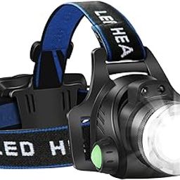 MUOOMU Headlamp Flashlight, Rechargeable Led Head Lamp, IPX4 Waterproof T6 Headlight with 4 Modes and Adjustable Headband, Perfect for Camping, Hiking, Outdoors, Hunting-image-16
