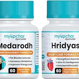 myUpchar Ayurveda Medarodh Support in Detoxing | Improve Digestion | Hridyas Healthy Heart Maintain Cholesterol Level | Each 60 Capsules-picture-20
