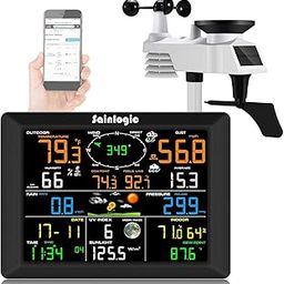 Sainlogic WiFi Weather Station, 8.3 inch Large Color Display, Wireless Indoor Outdoor, Rain Gauge, Wind Speed, Weather Forecast, Wind Gauge, Wunderground-29