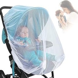SNOWIE SOFT® Mosquito Net for Baby Carriage Stroller Pram,Carriers, Car Seats, Cradles, Mosquito Net Plus Size for Baby/Kids 0 to 3 Year (White)-3
