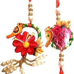 Shree Gangaur creation- Handmade Rakhi, Beautiful Rakhi pair for Bhaiya and Bhabhi-image-63
