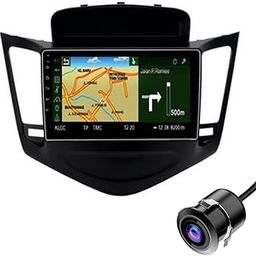 Modorwy Chevrolet Cruze 9 Inch IPS 1280P HD Car Android Display with Gorilla Glass | Double Din Car Stereo | Android 12 | 2GB RAM / 32GB ROM Multimedia Player with AHD Camera Dashboard Frame & Socket-31