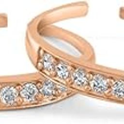 925 Sterling Silver Rose Gold Plated Cubic Zirconia Studded Toe Rings | Gift for Women & Girls | With Certificate of Authenticity and 925 Hallmark-18
