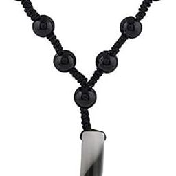 Stylish Tiger Nail Shape Crystal Cotton Dori Silver Plated Pendant Necklace Chain For Men And Women-picture-47