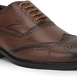 liberty Fortune HOL-125E Lacing Brogue Shoes for Men with PU Sole | Comfortable & Lightweight | Cushioned Footbed | Durable & Trendy Design | Leather Insole | Formal Footwear-picture-2