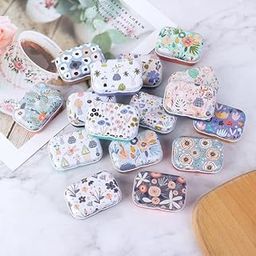 Floral Design Mini Tin Boxes, 5.5cm x 3.5cm, Set of 6-image-54