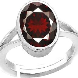 13.25 Ratti Natural Lab Certified Hessonite/Garnet/Gomed Astrological Loose Gemstone Silver Adjustable Ring sizes between 15 to 28 for Men's and Women's-picture-18