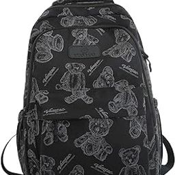 ™ Men Women Backpack Nylon Knapsacks for Street Outdoor Activities Backpacking Black | Womens Handbags & Bags-image-5