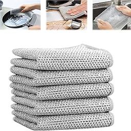 Crowd Clicks® Stainless Steel Mesh Dual Layered Scrubbing Pads – Heavy Duty Cleaning Scrubbers for Kitchen, Pots, and Pans (Pack of 5)-image-29