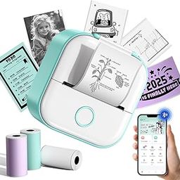 LabelCreate T02 Thermal Sticker Android Mini Sticker Printer, Pocket Thermal Printer, Small Printer for Mobile Phone for DIY Creations, Journals, Memos, Anatomical Charts, Green, Three Volumes-12