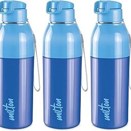 Milton Steel Convey 600 Insulated Inner Stainless Steel Water Bottle, Set of 3, 520 ml Each, Blue | Leak Proof | BPA Free | Hot or Cold for Hours | Office | Gym | Hiking | Treking | Travel Bottle-image-87