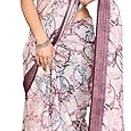 Women's Cotton Linen Blend Lining Digital Printed Saree With Unstitched Blouse Piece (Linen Lining Saree)-picture-24