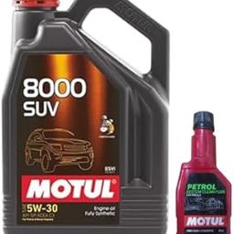 Motul 8000 SUV 5W30 (5L) API SP Fully Synthetic Engine Oil for Petrol & Diesel Cars with Petrol System Clean Plus (200ml) Combos For Car and SUV-image-25