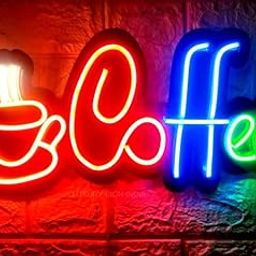 SG PRINT Coffee Neon Sign Coffee and Tea Bar Light Sign LED Hanging Wall Art Sign for CoffeeStation,Restaurants,Home,Farmhouse,Kitchen Decoration Pack of 1 (12x18Inch)-image-27