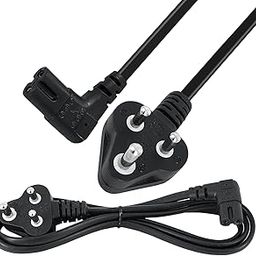 Storite 3 Meter 2-Pin Universal AC Laptop Power Cable Cord 2 Pin Plug - L Shape Adapter Charger Laptop/Camera/Printer-17