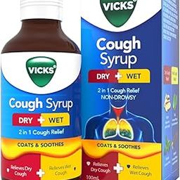 Vicks Cough Syrup, 100ml Bottle - Fast Relief for Dry & Chesty Coughs with Tulsi & Ginger, Ayurvedic Ingredients, Non-Drowsy Formula, Easy to Carry, Over-the-Counter (OTC)-image-19