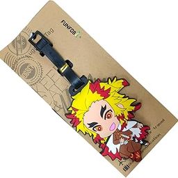 Luggage Tag for Luggage Suitcase Baggage Id Identifier Name Address Label with Silicon Strap Multicolour (Rengoku Tag)-29