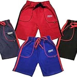 LOVO Boys & Girls Cotton Solid Capris 3/4th Pants Summer Bermuda Shorts for Kids, Multicolor. Pack of 4-picture-16