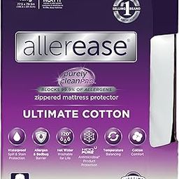 AllerEase Ultimate Protection and Comfort Waterproof, Bed Bug, Antimicrobial Zippered Mattress Protector - Vinyl Free & Hypoallergenic - 10 Year Warranty, King-image-77
