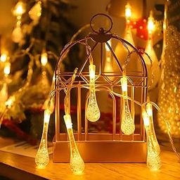 Ornalight Fairy Water Drop String Ball Light 14 LED Outdoor Lights Waterproof Crystal Decoration Lighting for Diwali,Home-image-12