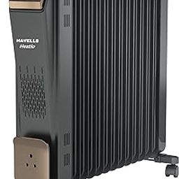 Havells 13 Fin Hestio Straight Fin OFR (Oil Filled Radiator)|Room Heater|2900 W|3 Heat Settings & PTC Fan Heater|Inclined Control Panel|Retractable Wheels| Comfortable Breathing|360° Heating (Black)-image-34