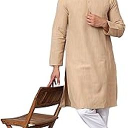 Men's Cotton Long Kurta Full Sleeves - Casual Ethnic Wear-image-17