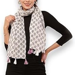 floral printed cotton stoles/scarf/scarves for women, pure soft cotton for summer (Size-28inch x 72inch)-image-34