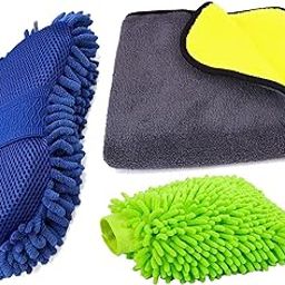 Car Cleaning Cloth 1, Microfiber Sponge 1, Vehicle Washing Glove1,Car Cleaning kit Combo Pack of Three.-image-28