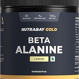 Nutrabay Gold Beta Alanine Supplement Powder - 120g, Lemon Flavor | Pre Workout Amino Acid for Faster Recovery & Endurance-image-55