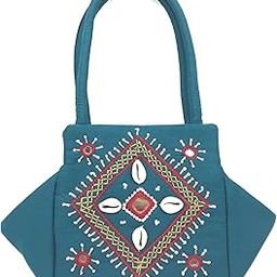 SriShopify Handcrafted MINI Hand Bag For Women Stylish Bag Cotton Original Kaudi shells Handmade Handbags For Ladies Sister Mom Wife 10x6x4 Inch Best Birthday Gift, Mothers Day Gift Items Small Size-image-51
