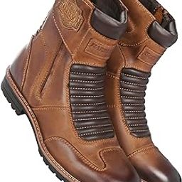 Harrykson London Men's Side Zipper Biker Motorcycle Leather Riding Boot with rugged sole Boots For Men-image-60