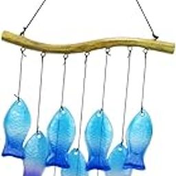 Glass Wind Chime Unique Versatile Elegant Outdoor Decor for Porch Patio Home Fish | Home & Garden | Yard, Garden & Outdoor Living | Garden D?©Cor | Wind Chimes-image-58