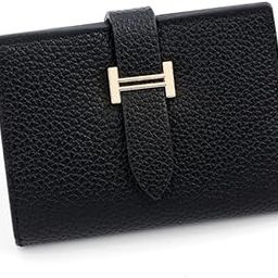 Leather Women’s Short Wallet | Cowhide Two-Fold Wallet with Card Holder & Coin Purse | Stylish & Compact Ladies Purse-image-99
