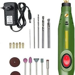 WOWOBJECTS® Mini Portable Electric Grinder Machine Set for Bowlder Polishing Mill Cutting Drilling Cordless Mini Rotary Tool Kit (Multicolour)-image-11